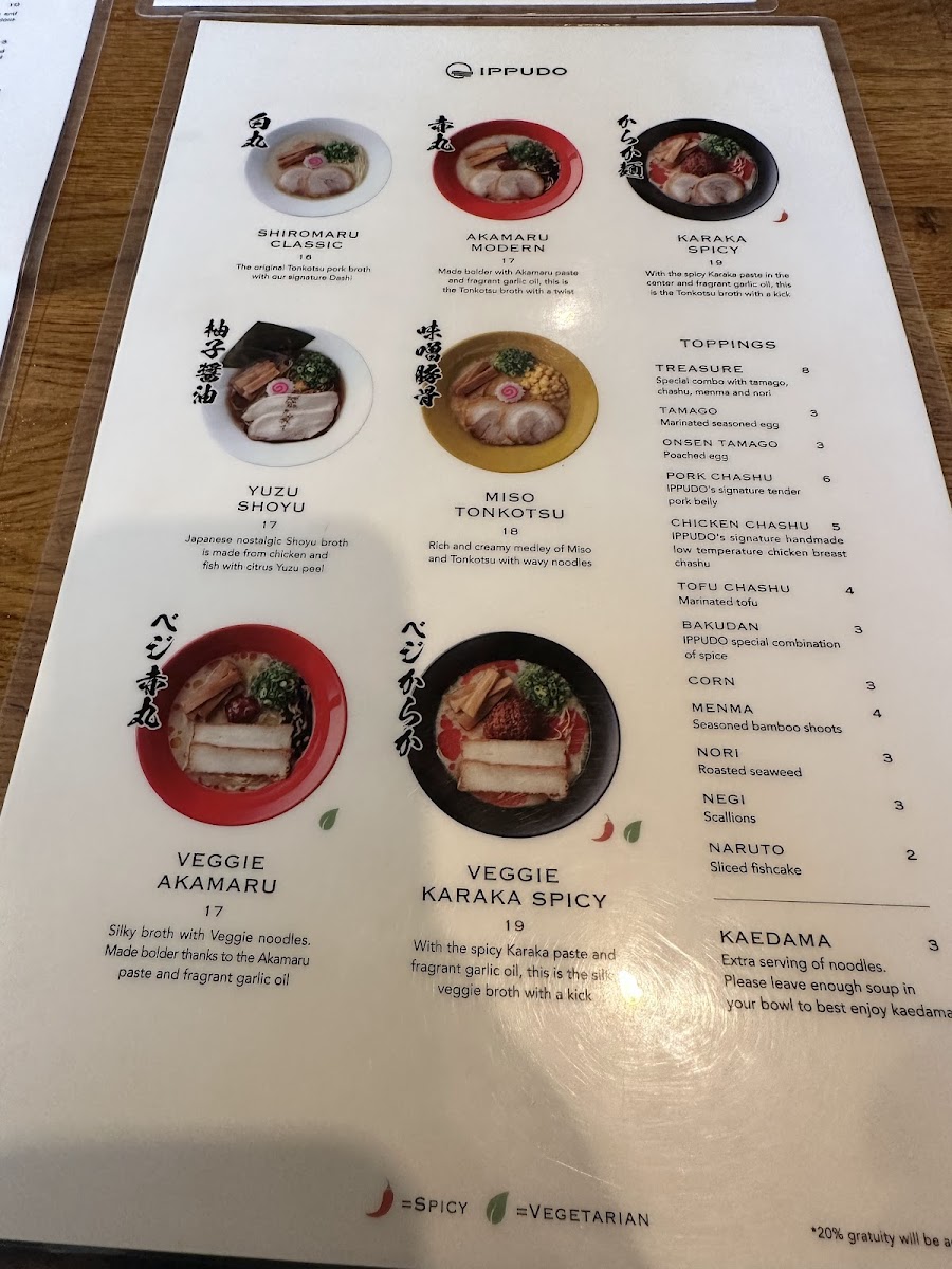 IPPUDO Berkeley Menu - Image 5